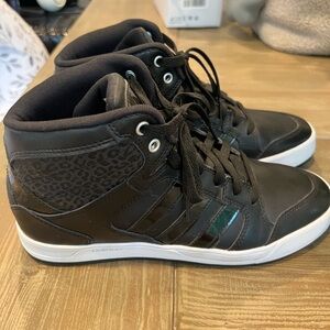 Adidas Black High-Top Sneakers with Classic Design